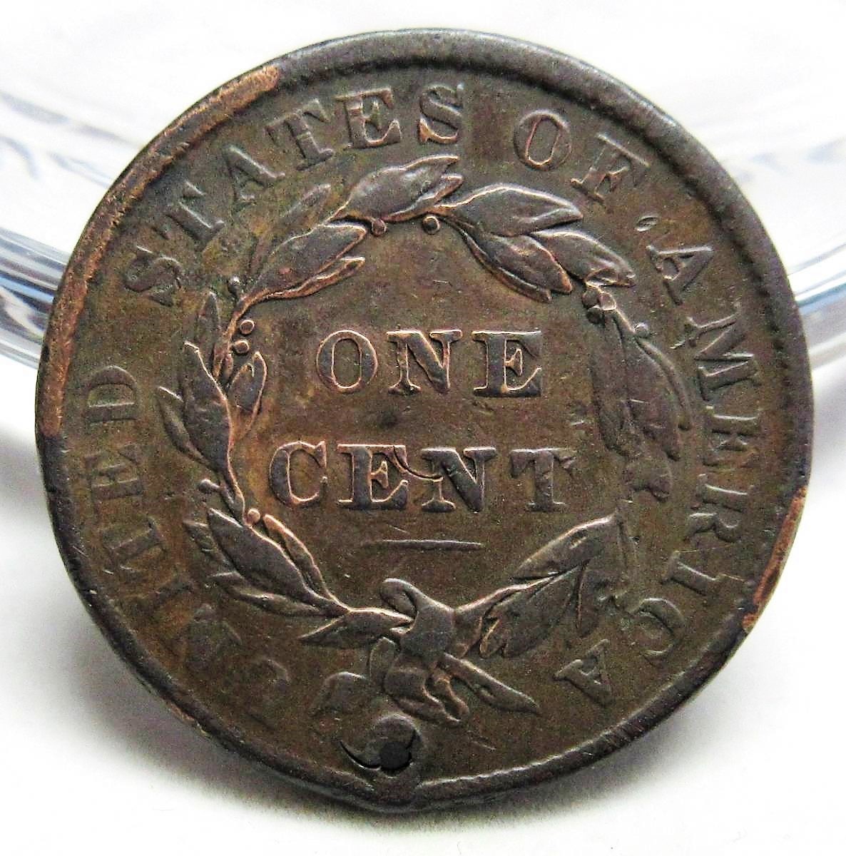 アメリカ 1セント銅貨(coronet head large cent) 1835年 28.35mm 10.53g KM#45_画像2