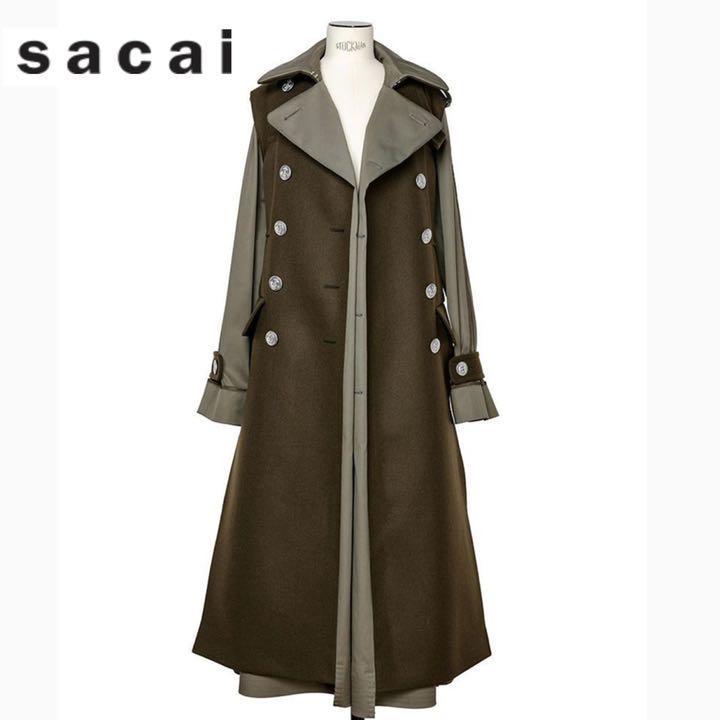 最大78%オフ! 未使用 sacai トレンチコート リバーシブル カーキ