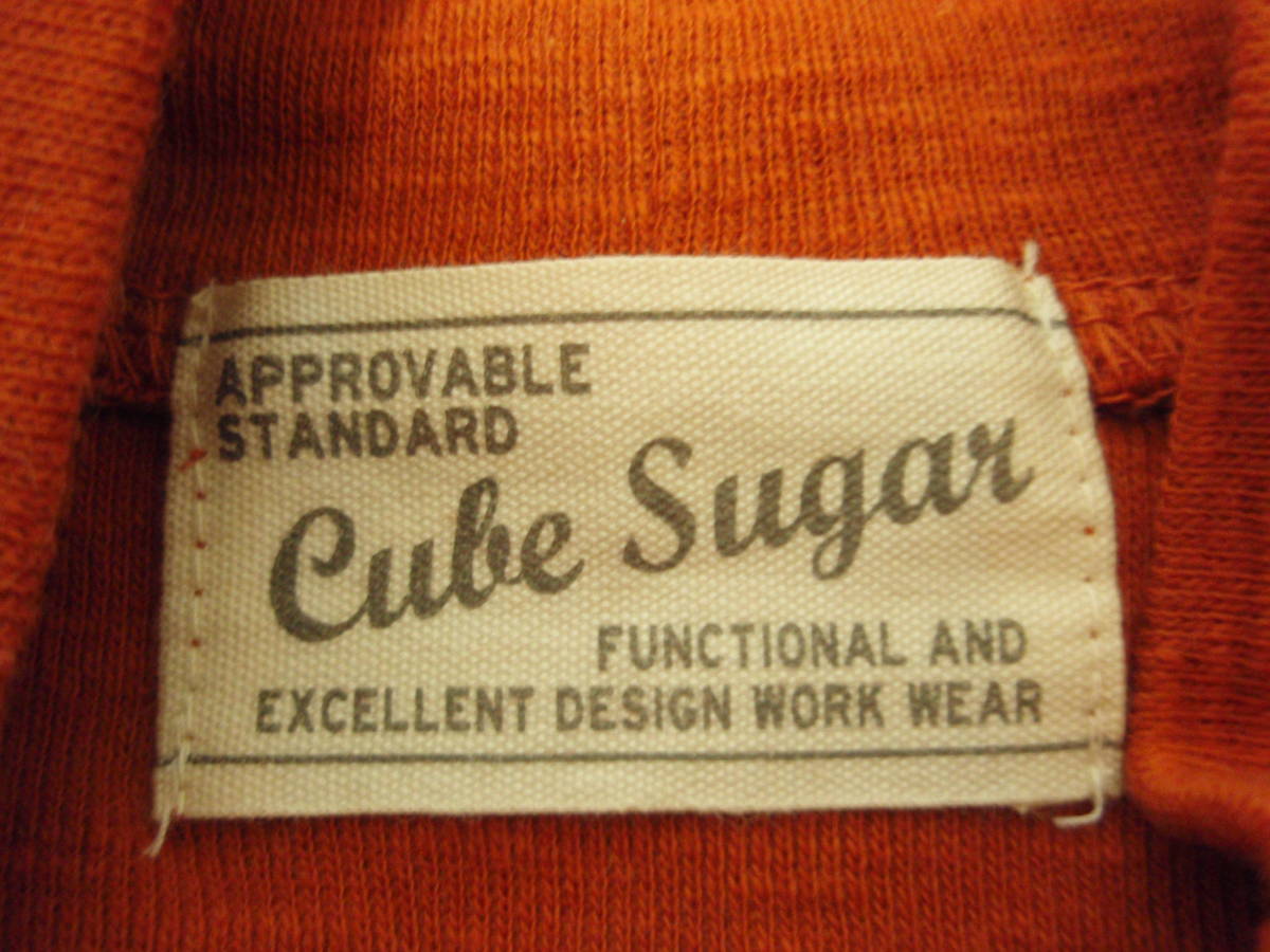 ＊cube sugar　ハイネックカットソー　オレンジ　M　無地 長袖ハイネックTシャツ　プルオーバー 長袖カットソー 　長袖Tシャツ_画像6