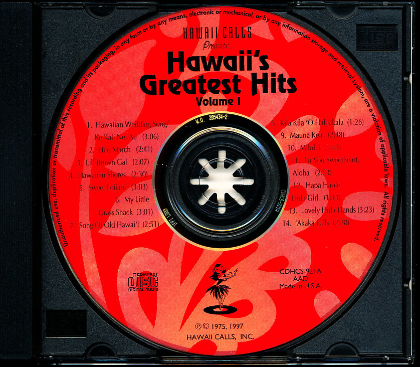 ハワイ・コールズ - Hawaii's Greatest Hits Vol.1 4枚同梱可能 c8B00004T04Qの画像3