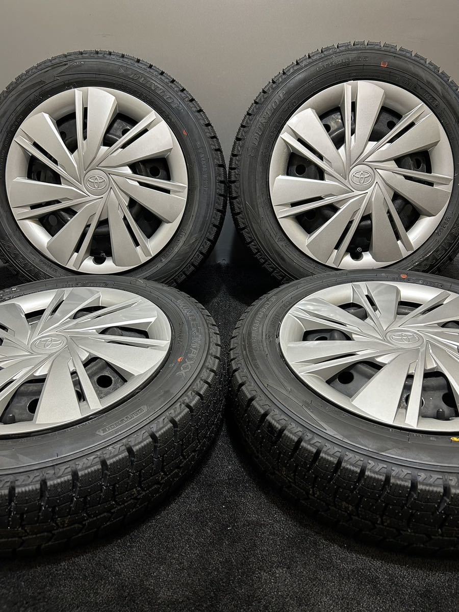 新品 155/65R14 DUNLOP/WINTER MAXX WM02 22年 トヨタ ピクシス 純正スチール 14インチ 4.5J ＋45 100 4H スタッドレス 4本 ダンロップ_画像1