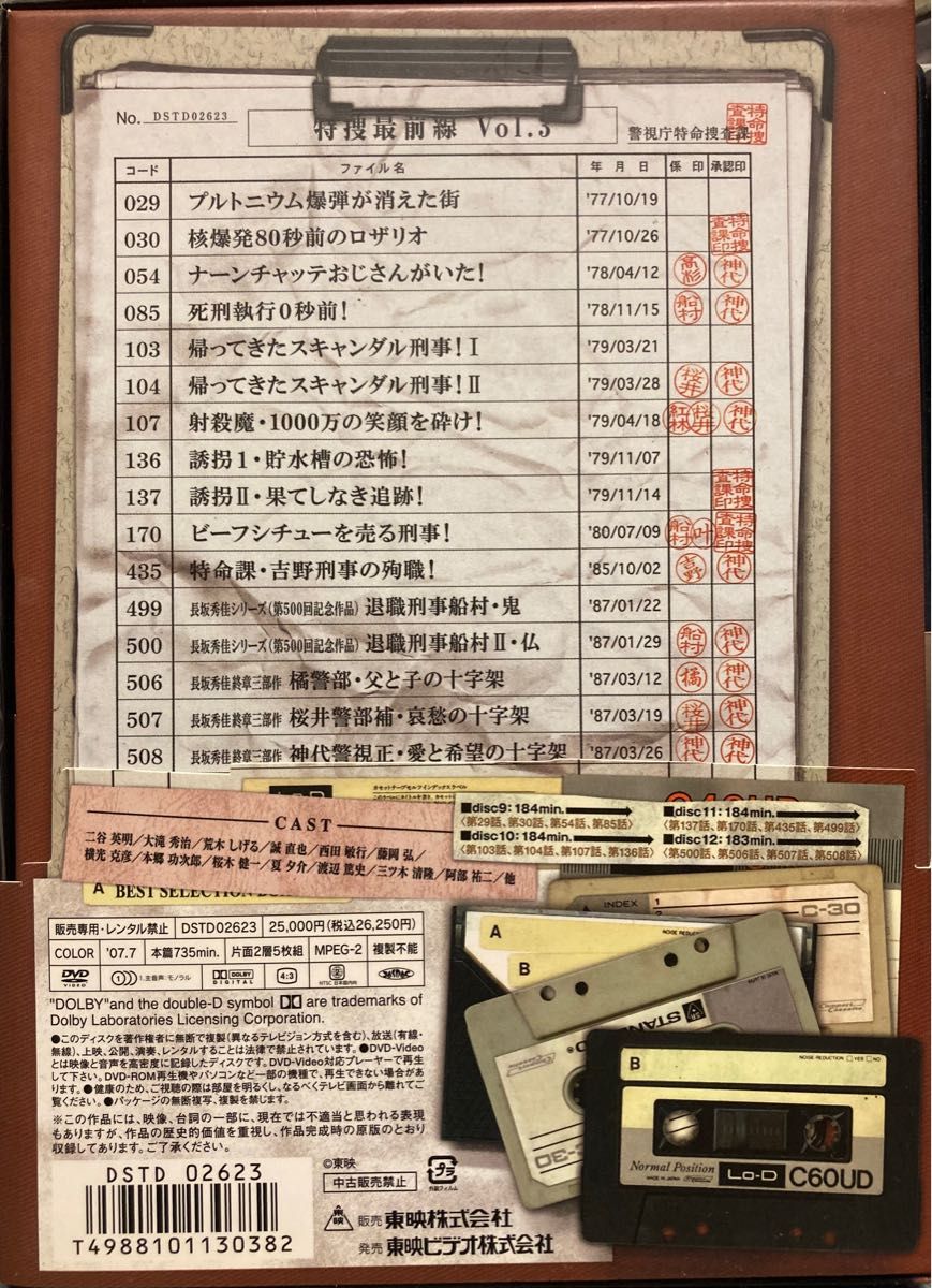 DVD】特捜最前線 BEST SELECTION BOX VOL.3