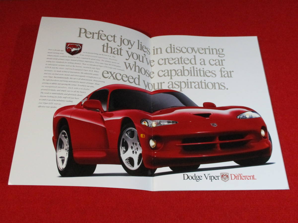 ◎　CHRYSLER　DODGE　VIPER　1999　平成11　大判　カタログ　◎_画像7