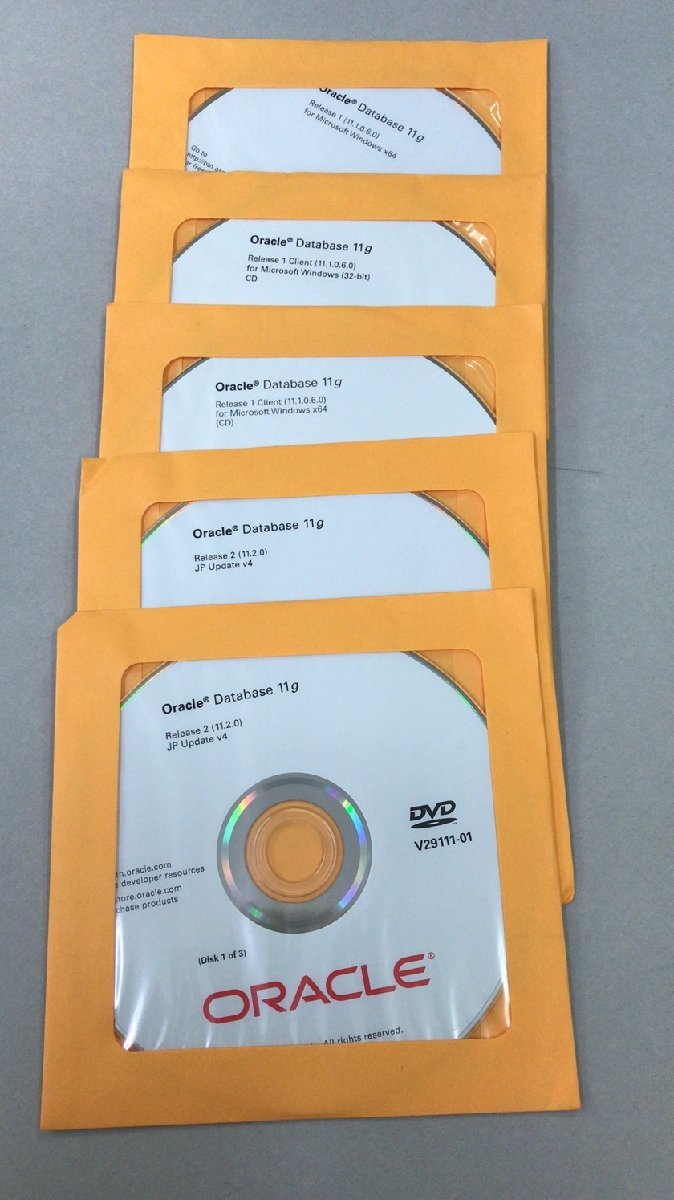 2YS0010★現状品★Oracle Database 11g Release 1 (11.1.0.6.0) JP Media Pack for microsoft Windows x64 38枚セット_画像3