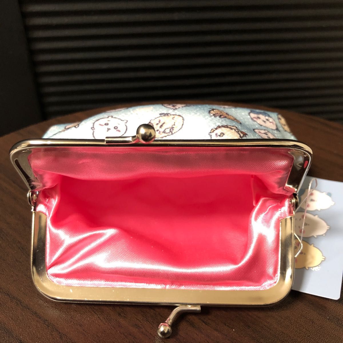 新品 未使用 ちいかわ がま口 がま口コインケース ブルー 雲集合