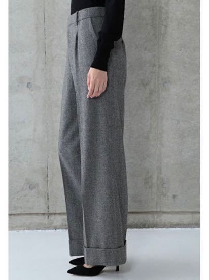 H/standard ウール ワイドパンツ アッシュスタンダード