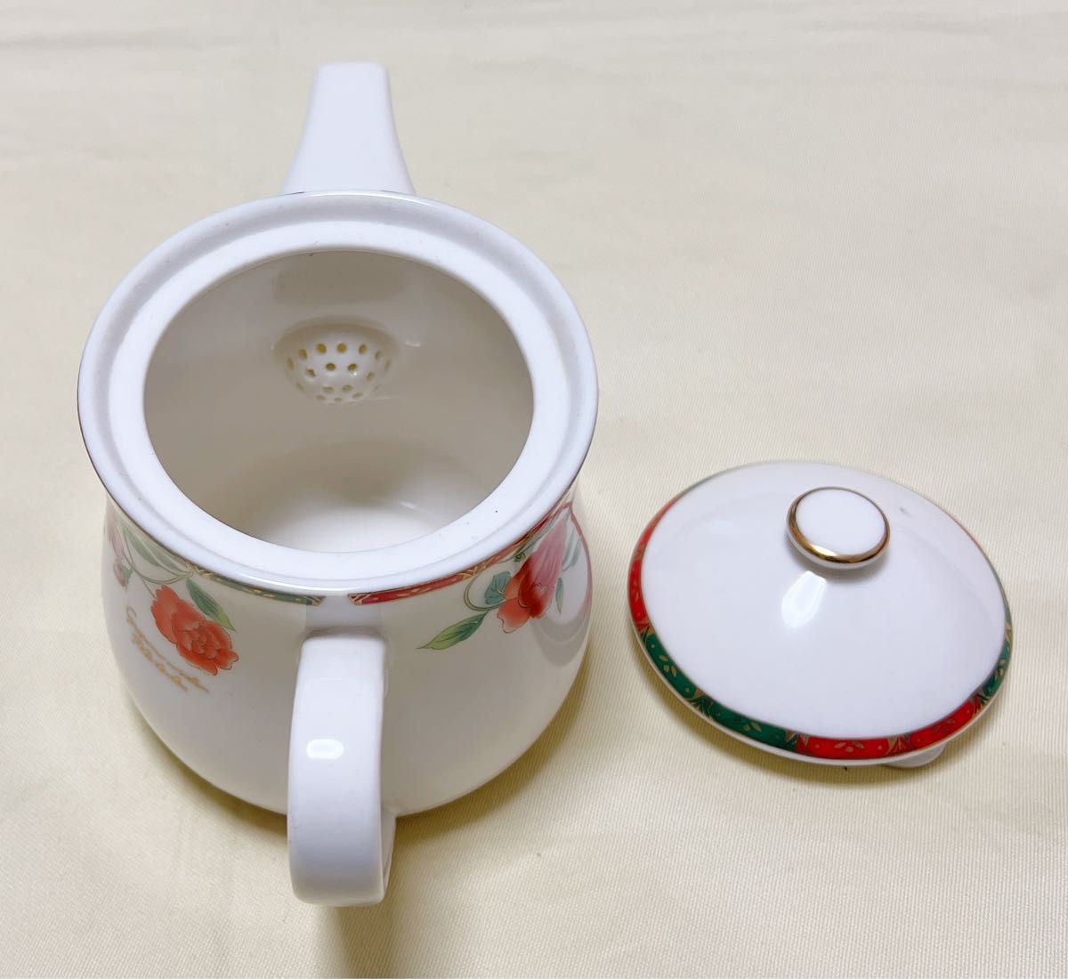 GREENWICH　POLO CLUBポロクラブ　花絵替わり　ポット茶器セット