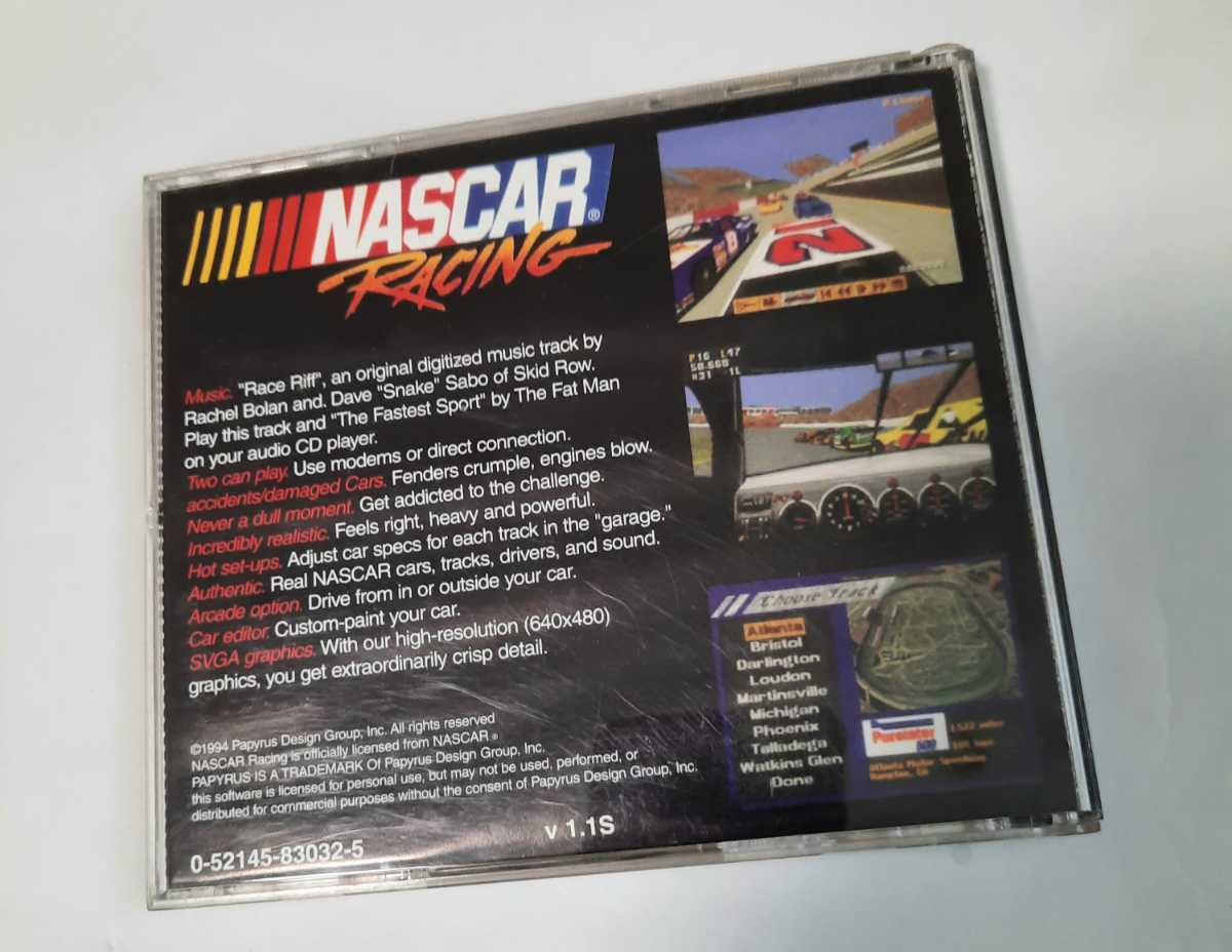 希少品 PAPYRUS NASCAR RACING CD-ROM 海外ゲーム ディスクすごくきれいです_画像3