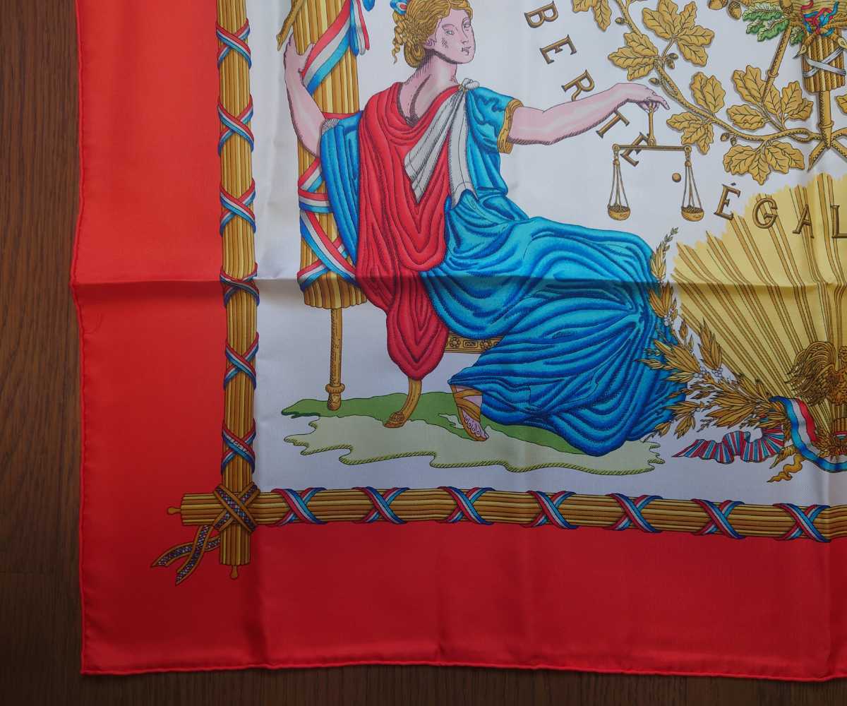 売切り特価 HERMES エルメス スカーフ カレ90 1789年 フランス革命を