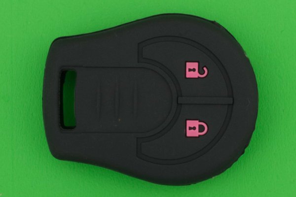  Nissan ( Nissan )*2 button * keyless remote control for silicon cover case * black color (. character pink ) * March * X-trail * Caravan 
