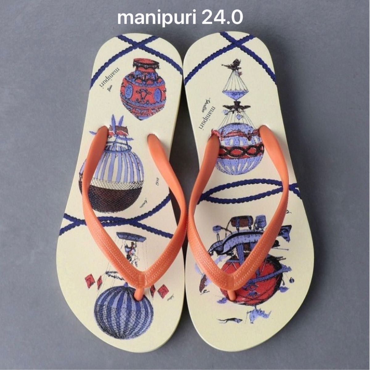 【新品未使用】ユナイテッドアローズ UNITED ARROWS 別注 manipuri マニプリ トングサンダル 24.0