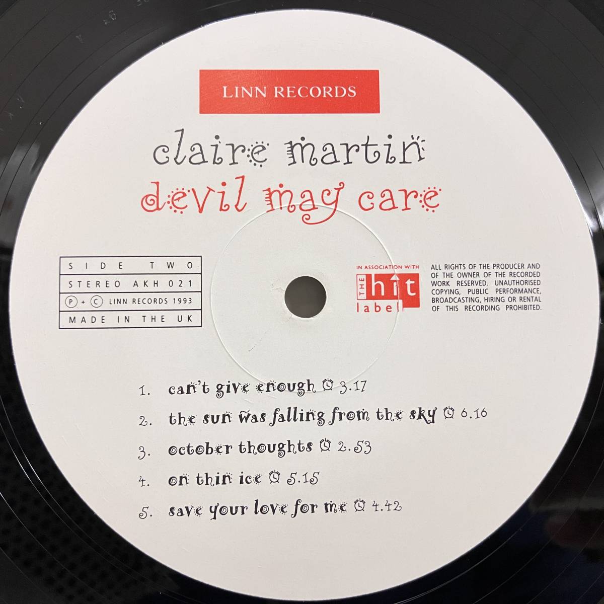 ●即決VOCAL LP Claire Martin / Devil May Care jv3952 英オリジナル クレア・マーティン_画像2
