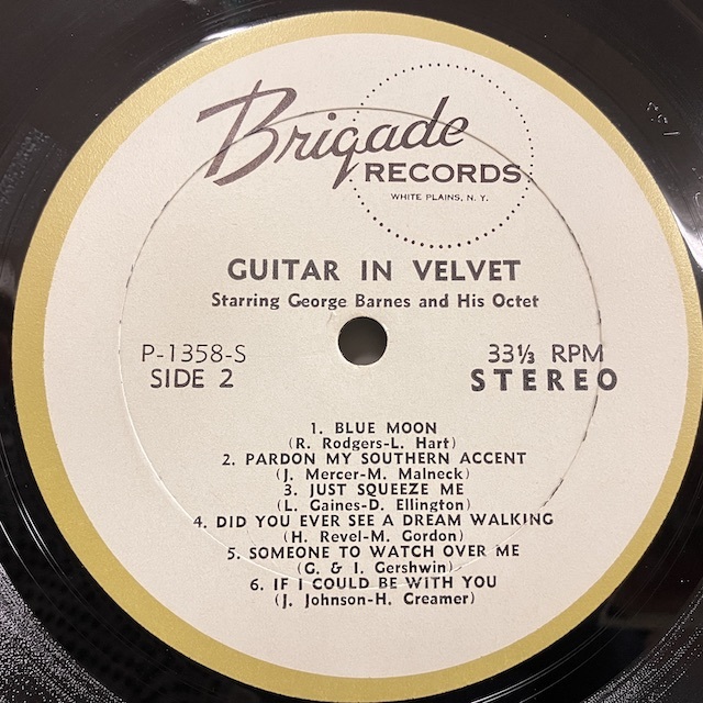 ●即決LP George Barnes / Guitar In Velvet j35463 米オリジナル、Stereo ジョージ・バーンズ _画像2