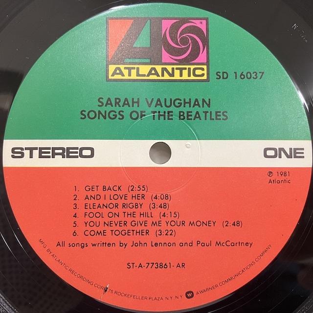 ●即決VOCAL LP Sarah Vaughan / Songs of the Beatles jv3879 米オリジナル サラ・ヴォーン_画像3