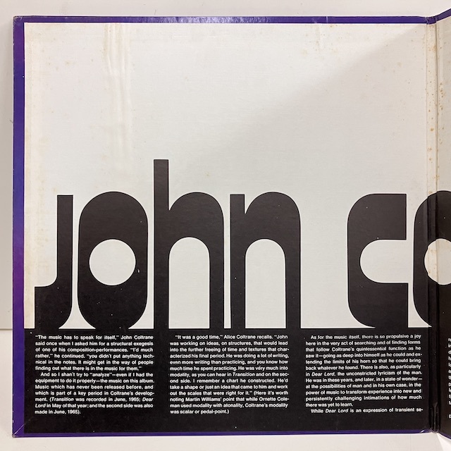 ●即決LP John Coltrane / Transition j35681 米オリジナル、Lw刻印見開きカバー ジョン・コルトレーン_画像6