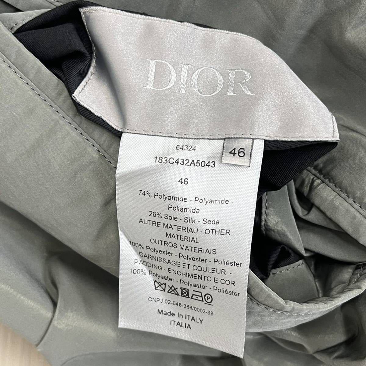 タグハンガー付き DIOR HOMME ディオールオム 21SS オブリーク プリント 総柄 リバーシブル ボンバージャケット ブルゾン 183C432A5043