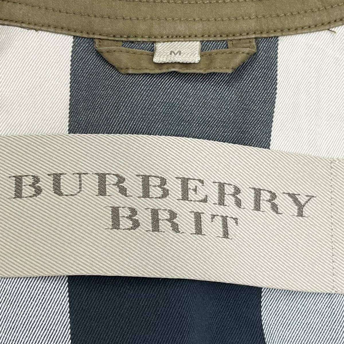 BURBERRY BRIT バーバリー ブリット コットン混 裏地ノバチェック柄 トレンチコート メンズ