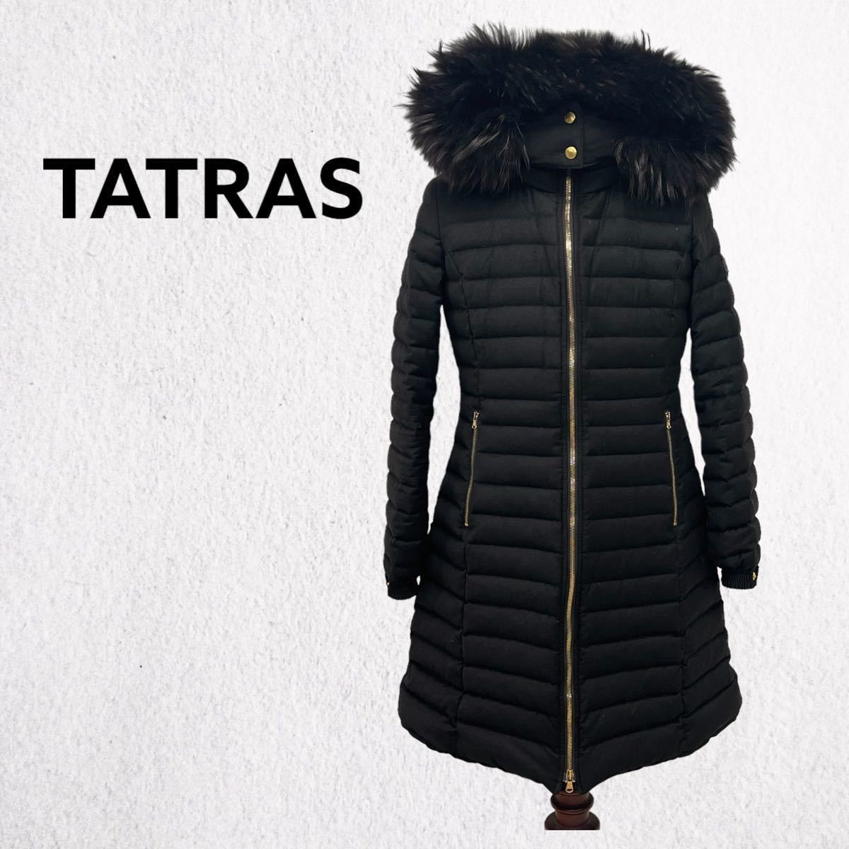 国産原料100% TATRAS タトラス ダウンコート ラクーンファー - 通販