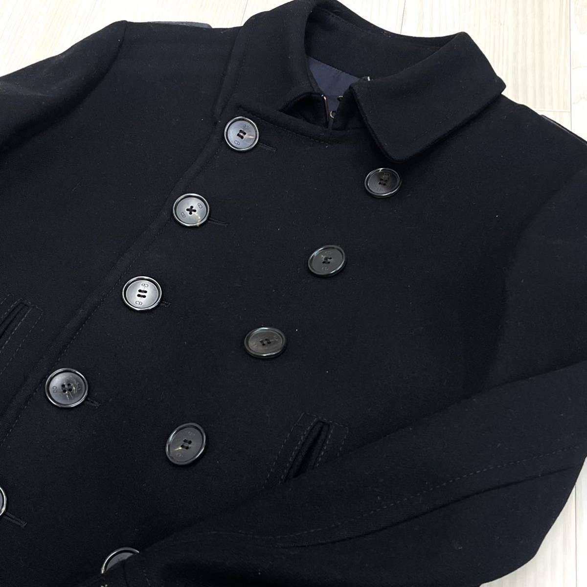 DIOR HOMME ディオールオム 06aw ウール カシミヤ混 ダブルブレスト Pコート メンズ 6HH1038404 エディ期