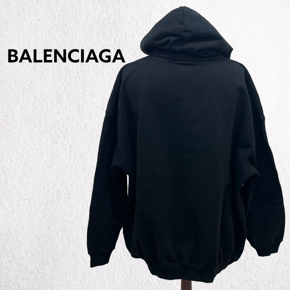 BALENCIAGA バレンシアガ 20AW REAL BALENCIAGA リアルバレンシアガ プリント フーディー パーカー メンズ 620947 TIVA2の画像2