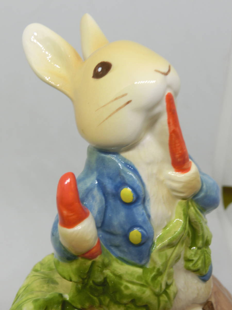  free shipping * Peter Rabbit [ ceramics made music box attaching case 2 point set ] Peter & Benjamin ornament * raw .100 anniversary commemoration kewpie doll prize elected goods 