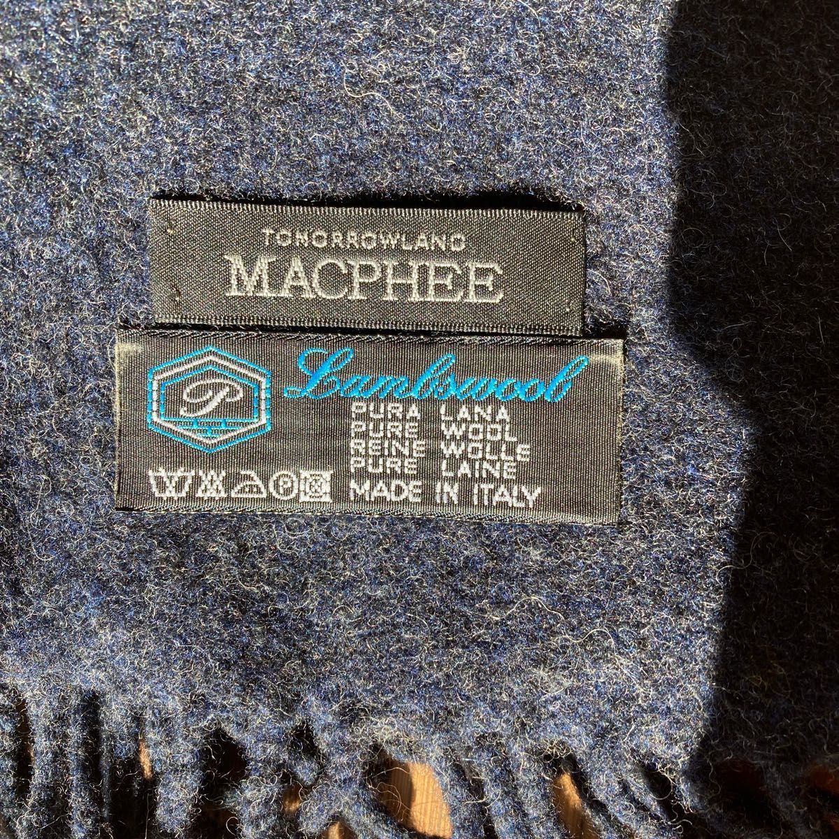 未使用　Macphee ウールマフラー  ブルーグレー