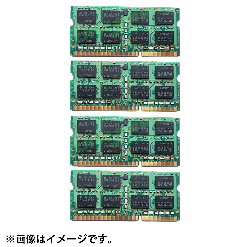 動作確認済みSamsung ノートPCメモリー 16GB（4GBX4枚）DDR3 1600MHz PC3-12800S SODIMM 204pin 動作保証 アウトレット 安い　F_画像2