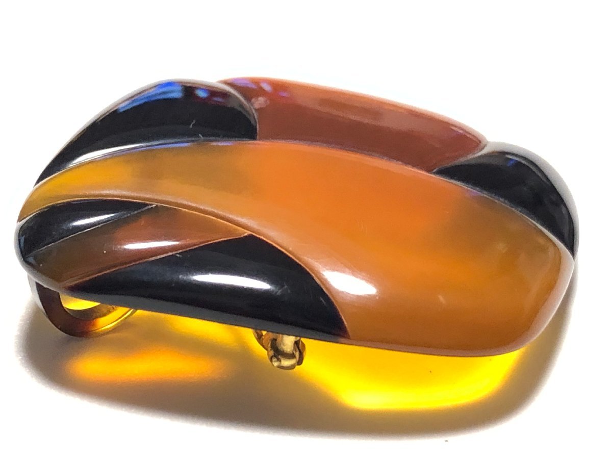 アンティーク 本鼈甲 白甲 赤甲 黒甲 13.9g 2WAY デザイン ペンダントトップ兼ブローチ