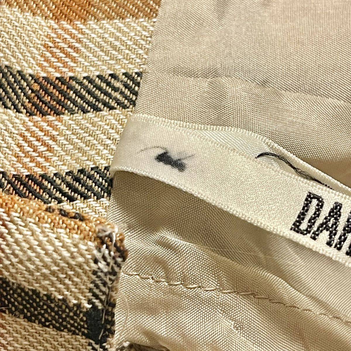 DAKS ダックス スカート ハウスチェック 膝丈 ひざ丈 プリーツ タック