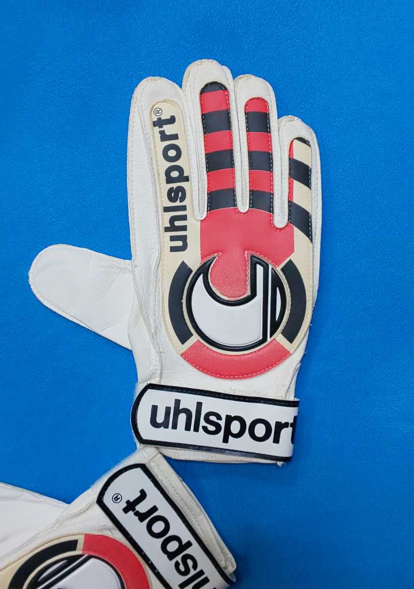 【希少 レア 当時物 入手困難】uhlsport ウールシュポルト ９.５号 ハーフグリップ 90's 平成 レトロ ハード用 検):ゾフ/ゼンガ/タファレル_画像3