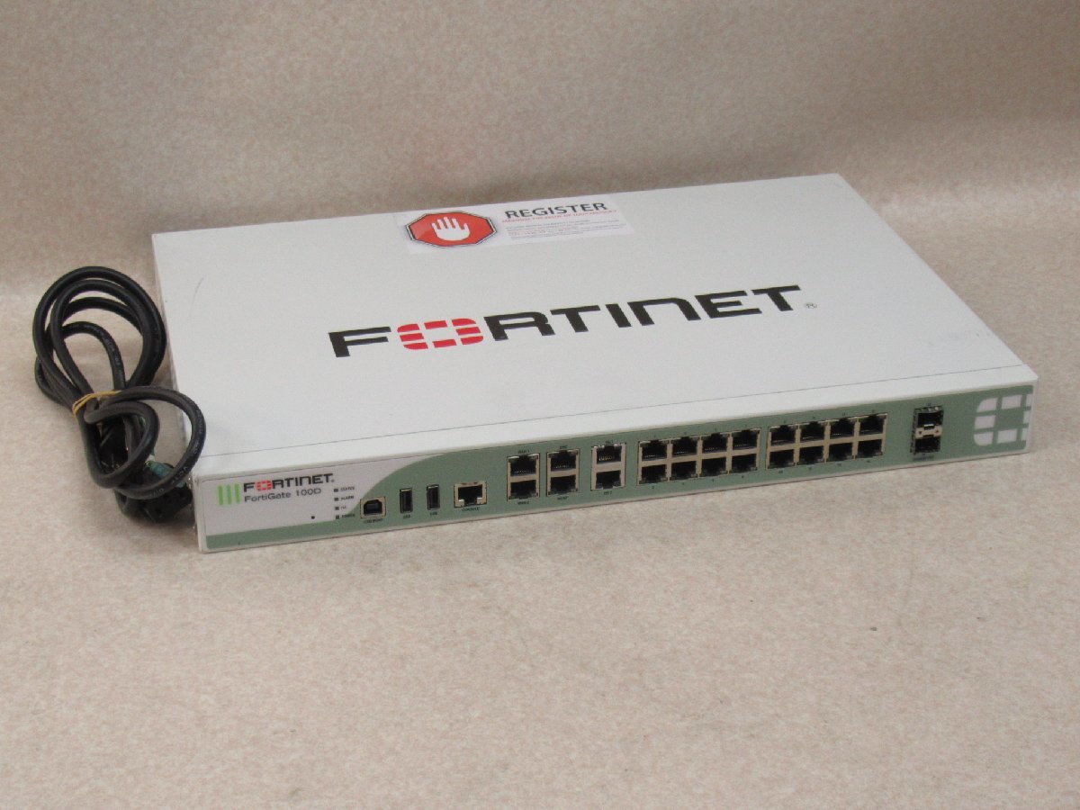 ▲Ω ZPC 12785# 現状渡し【 FG-100D 】Fortinet FortiGate-100D UTM 通電確認のみ 領収書発行可能・祝10000取引突破!!_画像1