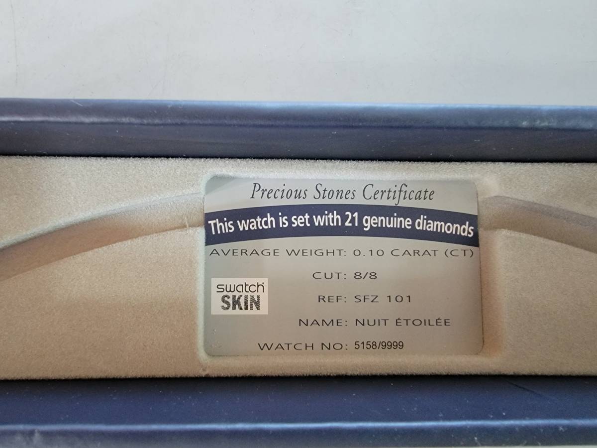 SWATCH Swatch s gold SFZ101 La Nuit Etoilee Specials 1998 год ограничение 9999 шт 21 шарик бриллиант 