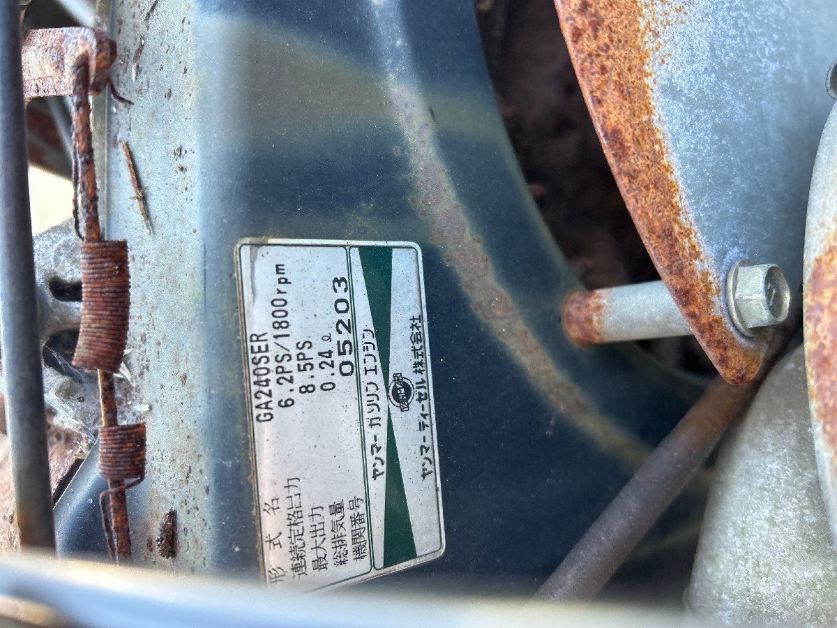 【滋賀発】 田植え機 ヤンマー RR60 エンジン GA240 動作未確認 ジャンク品 部品取り 基本引取_画像4