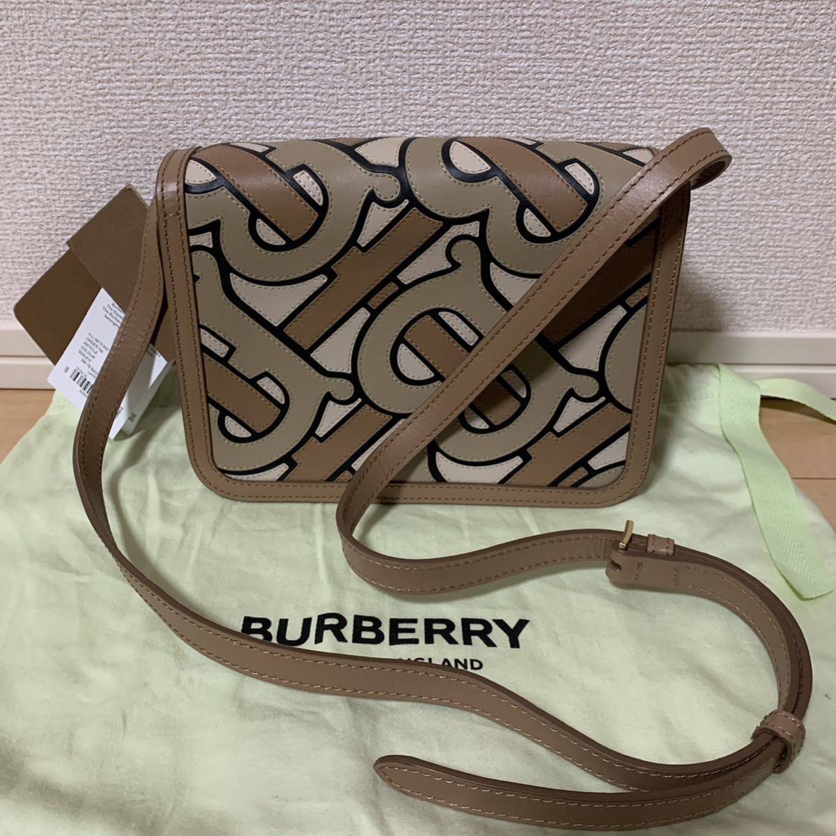 定価 ショルダーバッグ Burberry TBバッグ ベージュ Bロゴ総柄