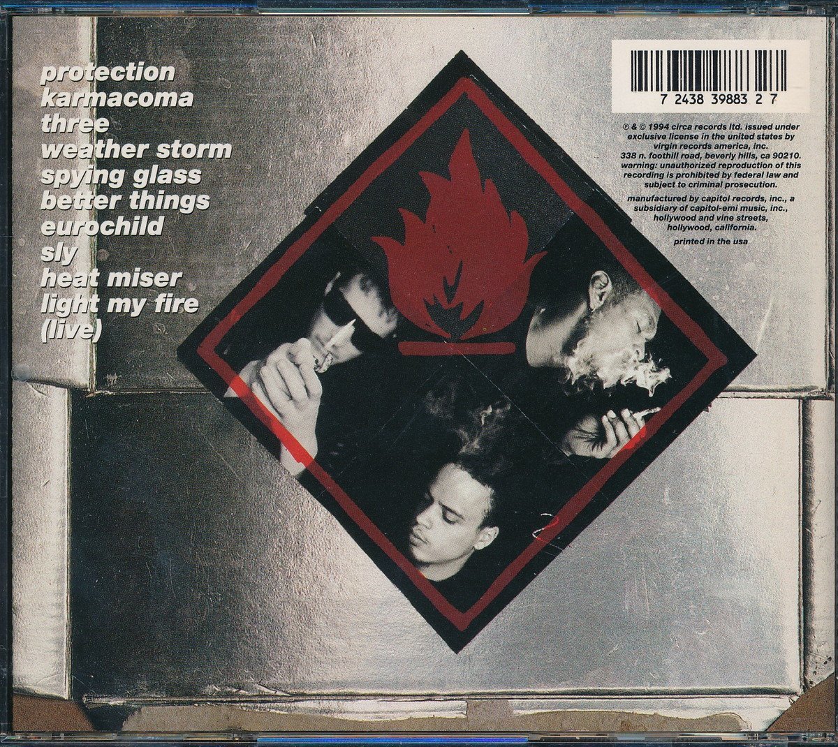 洋楽┃マッシヴ・アタック│massive attack┃Protection│┃Virgin Records Us724383988327│1995年┃管理6733_画像2