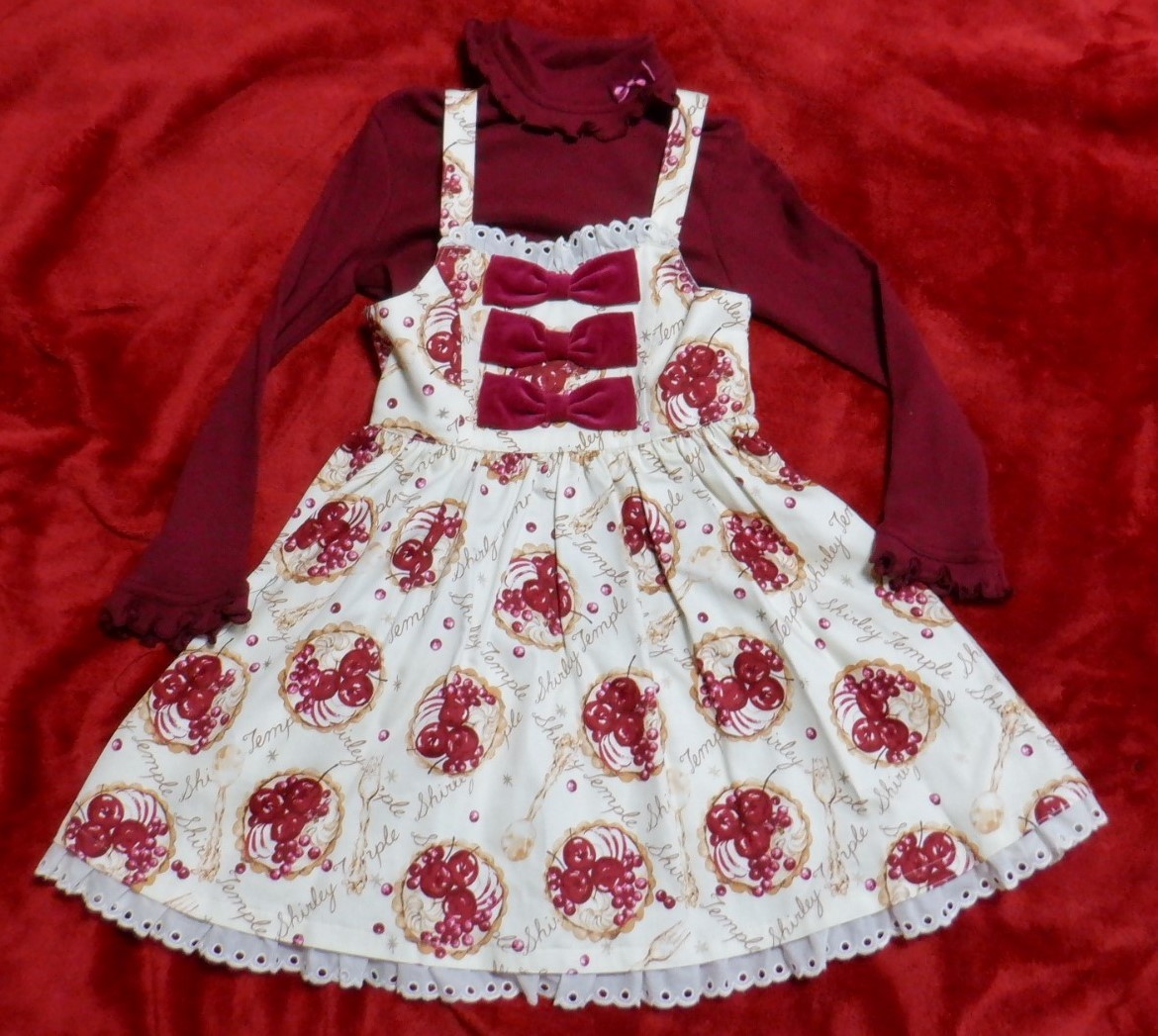 * Shirley Temple * фрукты фруктовый пирог JSK* cut and sewn 2 позиций комплект *110* с биркой *ShirleyTemple*