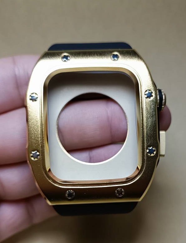 45mm●ゴールド●RSTモデル●apple watch カスタム 金属 ステンレス メタル ラバー ゴールデンコンセプト Golden Concept 好きに