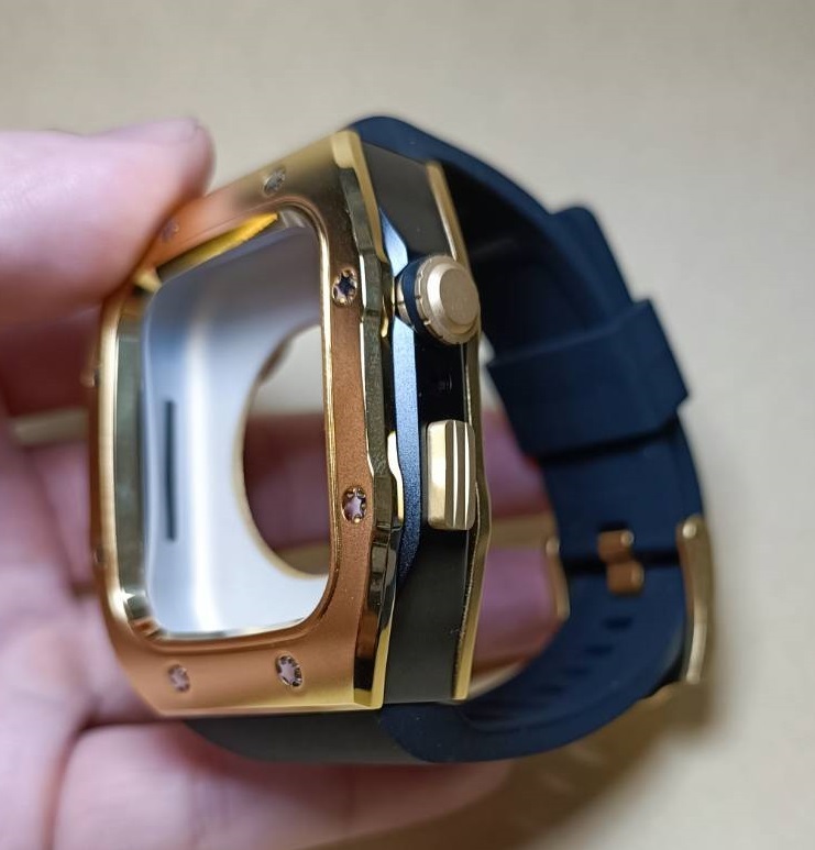 45mm●ゴールド●RSTモデル●apple watch カスタム 金属 ステンレス メタル ラバー ゴールデンコンセプト Golden Concept 好きに