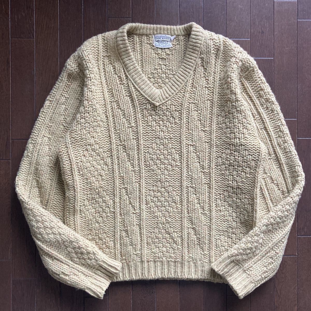 60s Vintage Wool Kodel by Campus キャンパス ウールセーター Vネック 70s 80s 90s アメリカ製 usa製