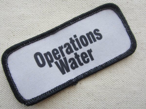 【中古品】Operation Water 企業 ロゴ アメリカ プリント ワッペン / USA カスタム ワークシャツ②390_画像2