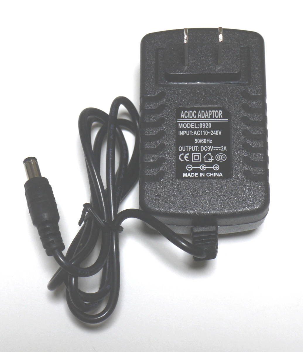 new goods unopened AC adaptor MODEL 0920 DC9V 2A plug outer diameter approximately 5.5mm inside diameter approximately 2.1mm