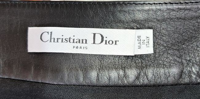 クリスチャンディオール　DIOR ラムレザー　羊革　スカート　こげ茶　ダークブラウン　M　極美品_画像6