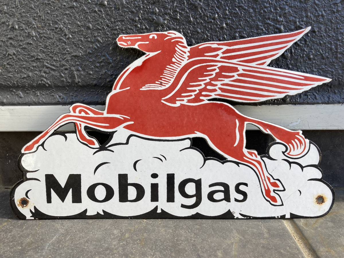 ビンテージ 看板 モービル Mobil gas / アメリカ USA 世田谷ベース