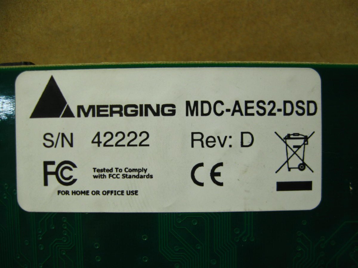 ▽MERGING MYK-MB5 MDC-AES2-DSD AES-DSD board PCI 中古 Pyramix ピラミックスの画像6