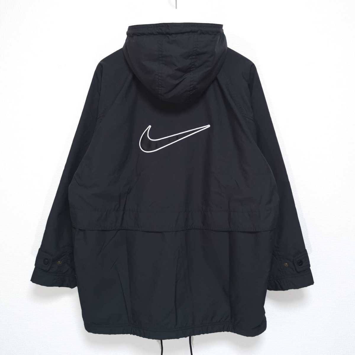 即決 S 90s ナイキ NIKE フード ナイロン ボア ジャケット ハーフ