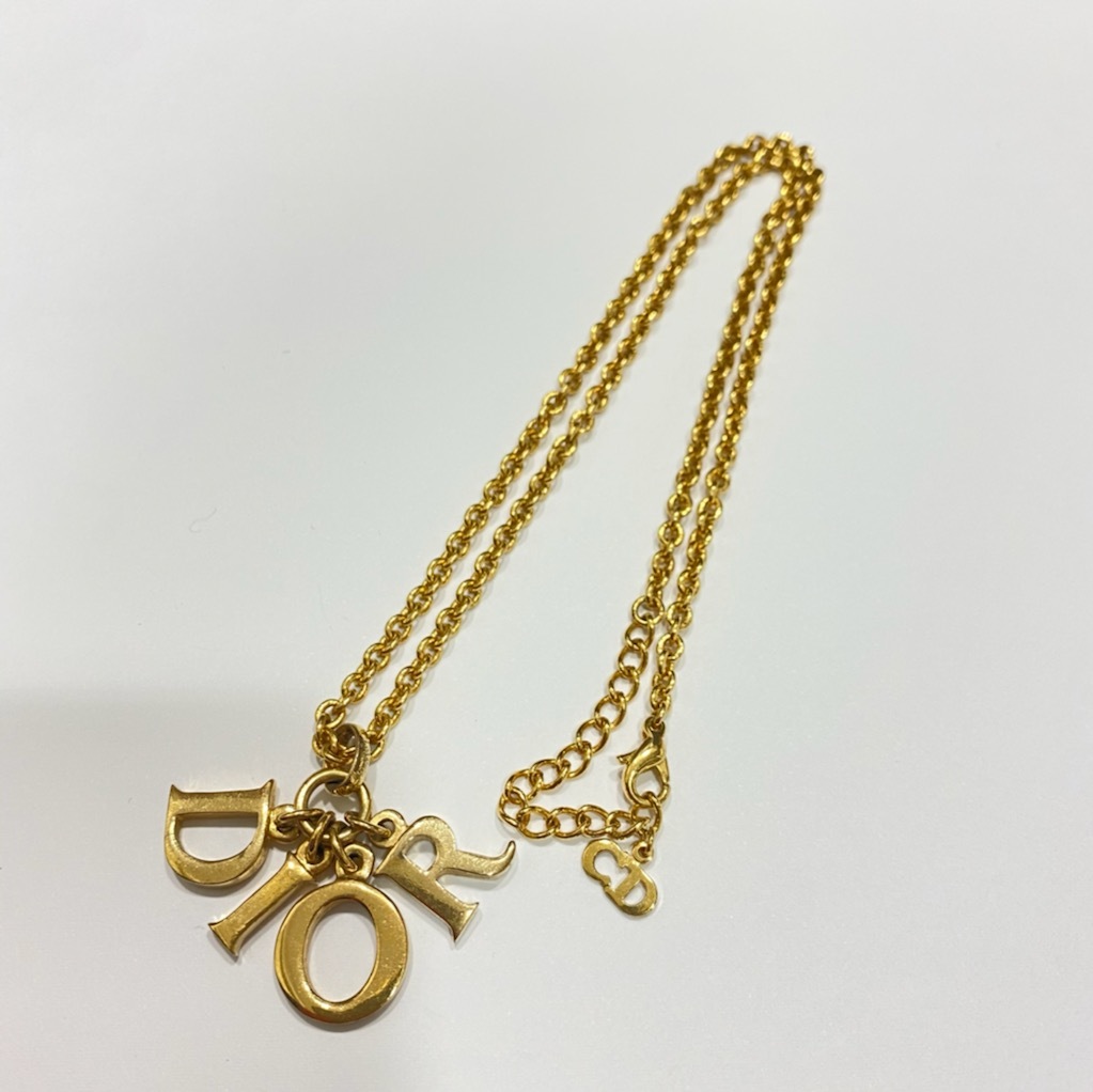T Christian Dior クリスチャン ディオール ロゴ ネックレス