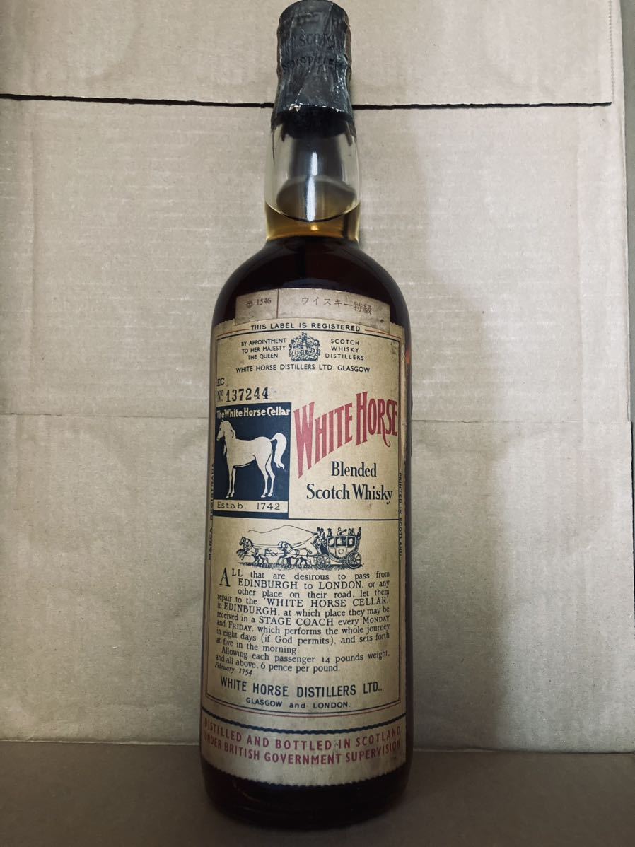 古酒 】ホワイトホース WHITE HORSE ティンキャップ 特級760ml 43% www