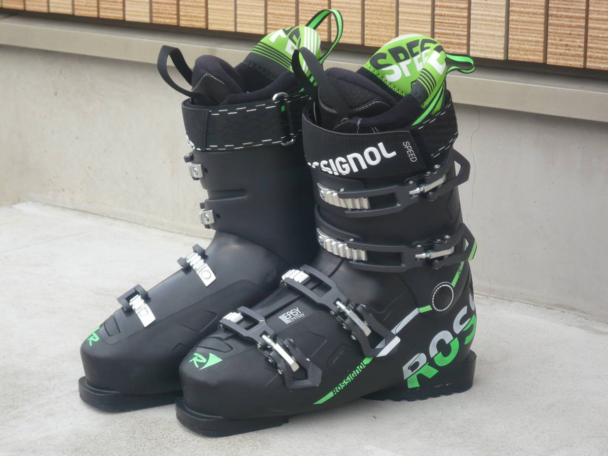 7★★★★即決！ROSSIGNOL/ロシニョール スキーブーツ SPEED80 黒/緑 26.0cm/26.5cm 308mm