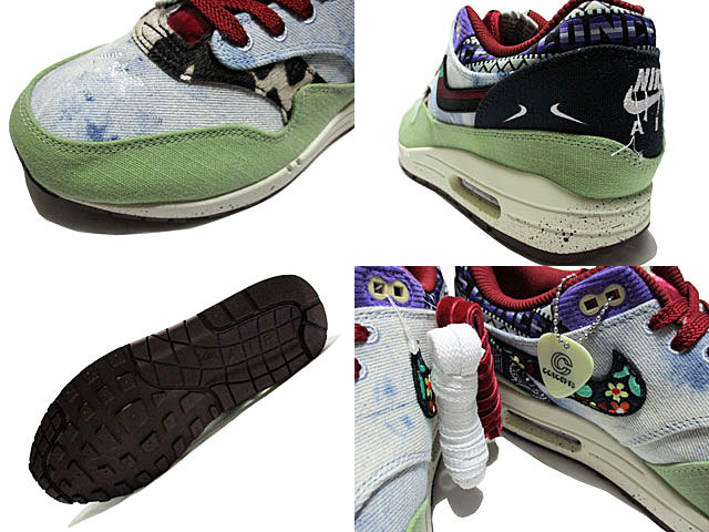 新品 限定カラー 29.0センチ ナイキ エアマックス1 青 水色 緑 紫 赤 オレンジ ペイズリー アニマル NIKE AIR MAX 1 DN1803-300 コンセプツ_画像2