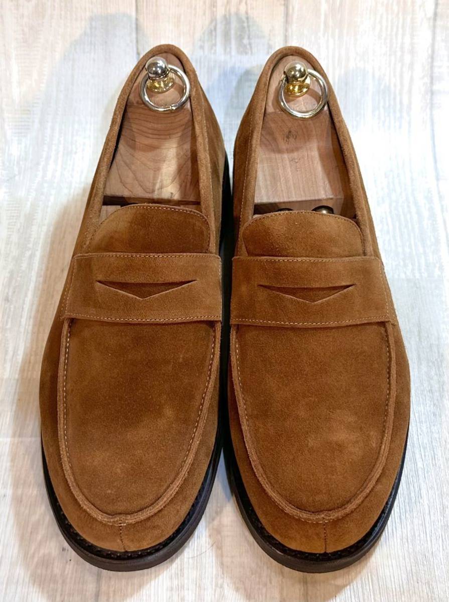 [ unused ]Paraboot Paraboot *26.5cm 8* moccasin coin Loafer slip-on shoes leather shoes business shoes suede leather original leather tea men's 